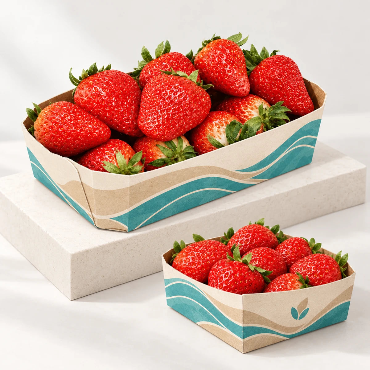 Caixas Personalizadas para Frutas do Modelo 2 — Fornecimento para Marcas de Produtos Agrícolas — visualização da composição e da arte personalizada