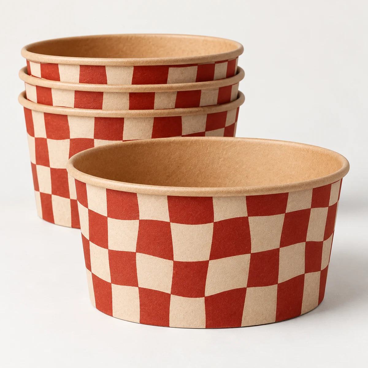 750ml Custom Kraft Salad Bowls — OEM Foodservice Supply — custom artwork and composition visualization