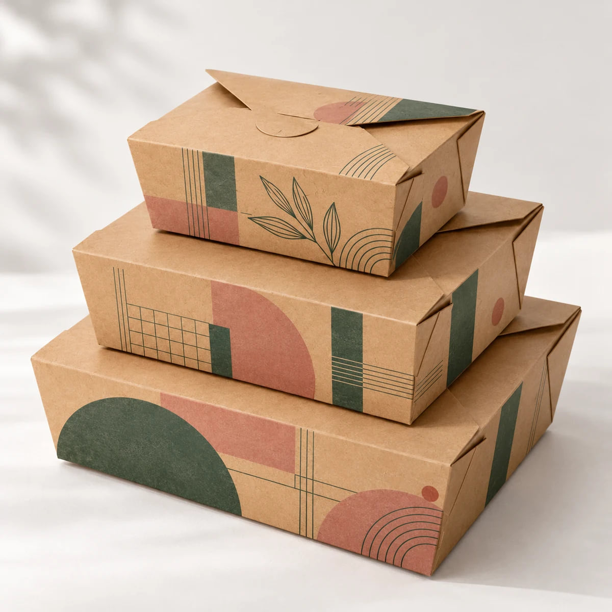 Marmitas Kraft de 2000ml — OEM Personalizado para Viagem — visualização da composição e da arte personalizada