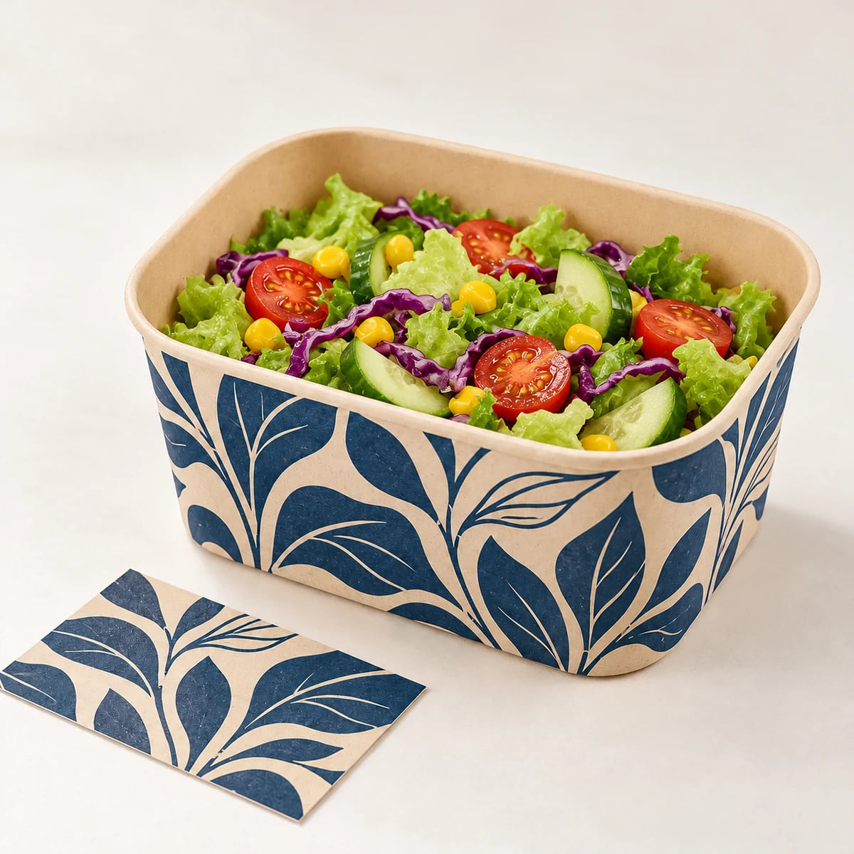 Individuelle Salatboxen — OEM-Versorgung für Frischethekenmarken — Visualisierung von Druckmotiven und Verpackungsaufbau