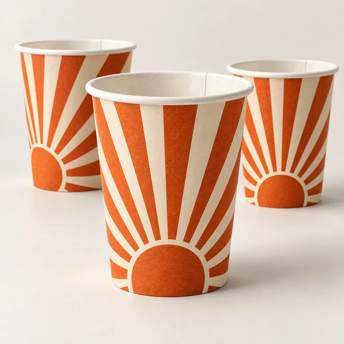 12oz kundenspezifische einwandige Papierbecher — OEM-Lieferung — Visualisierung von Druckmotiv und Zusammensetzung